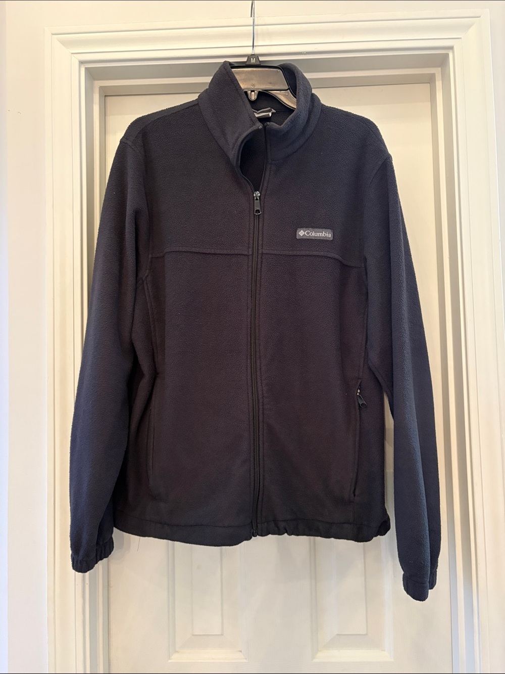 Women’s Large Black Full Zip Fleece Jacket Zip Pockets Outdoor